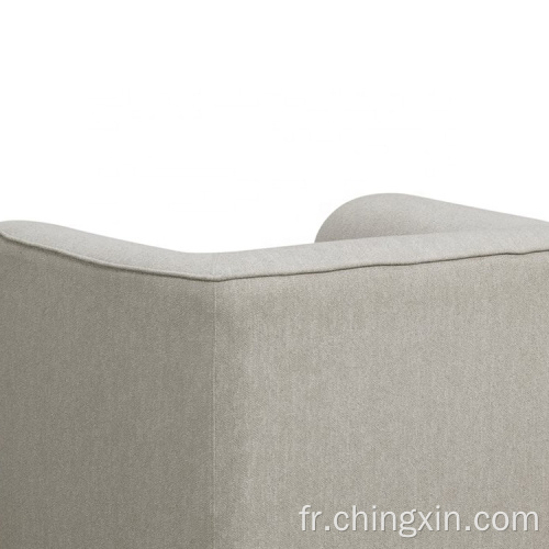 Chaise d'accent de bras pivotant gris moderne